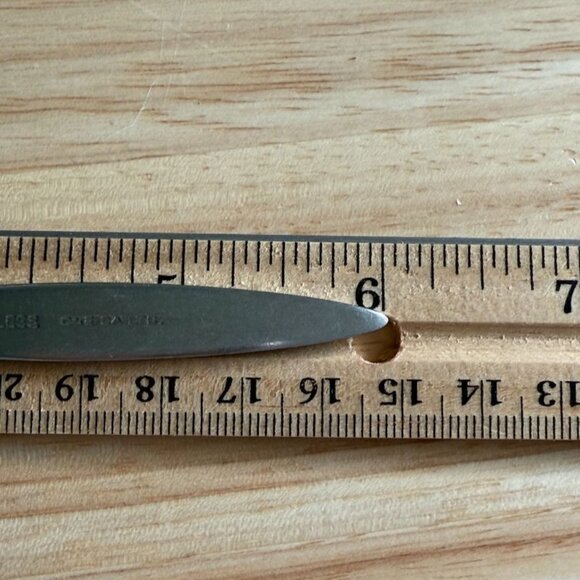 1 Pc Fantasy Sugar Spoon 1881 Rogers Oneida 6" Atomic MCM Stainless Flatware VTG - Picture 8 of 8